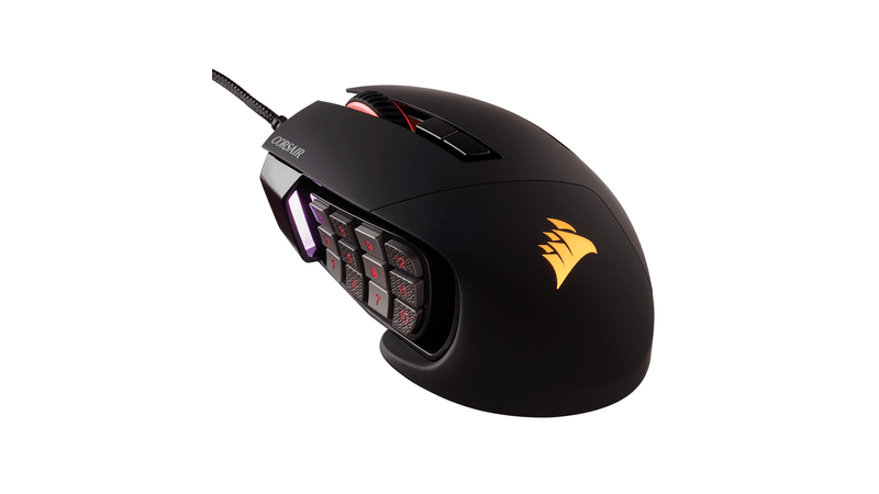 Mouse Gamer Corsair Scimitar RGB Elite MOBA/MMO, Luz de Fundo LED