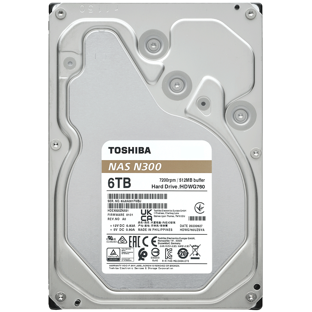 HD Interno Toshiba N300, 6TB, HDWG760XZSTA
